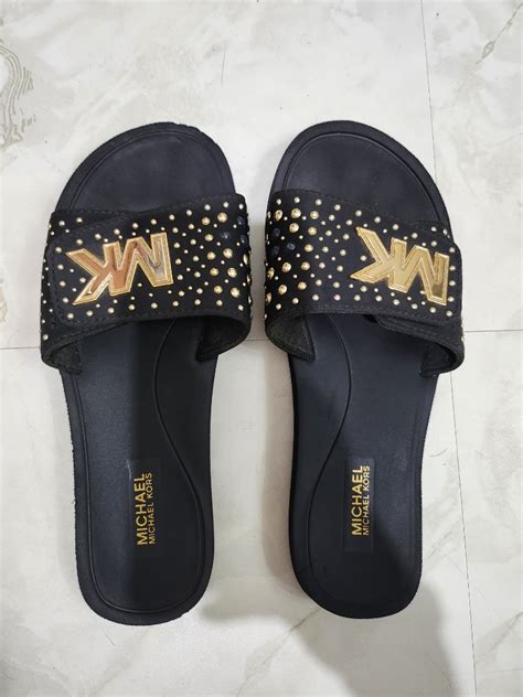 michael kors slippers womens|michael kors slides with studs.